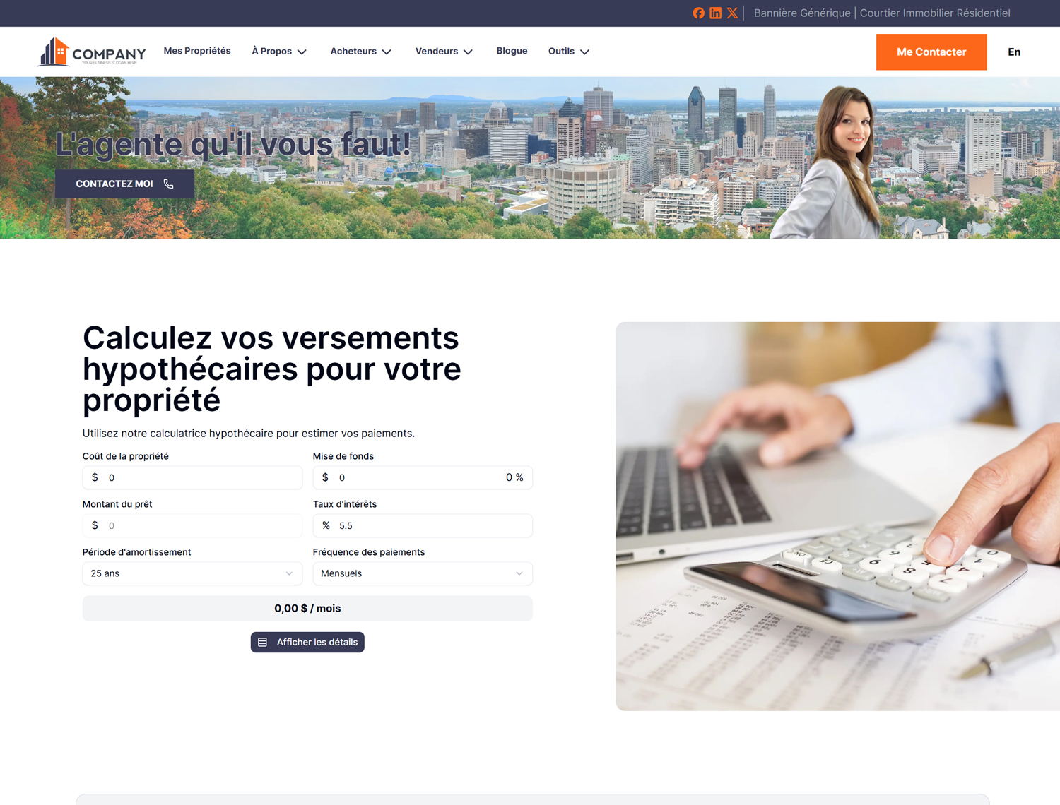 Demo Mortgage Calculator Page